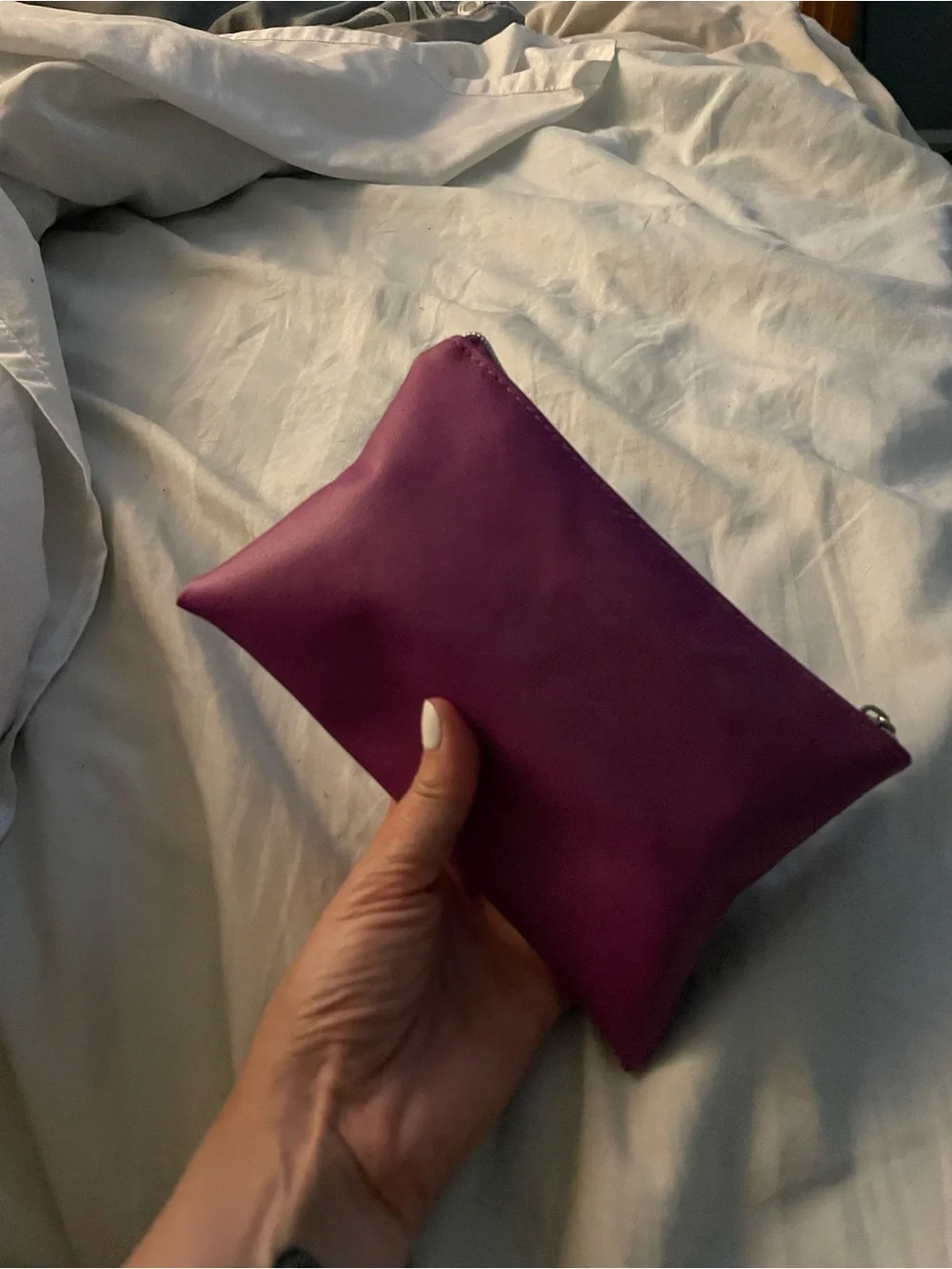 Julep Magenta Polka Dot Cosmetic Pouch